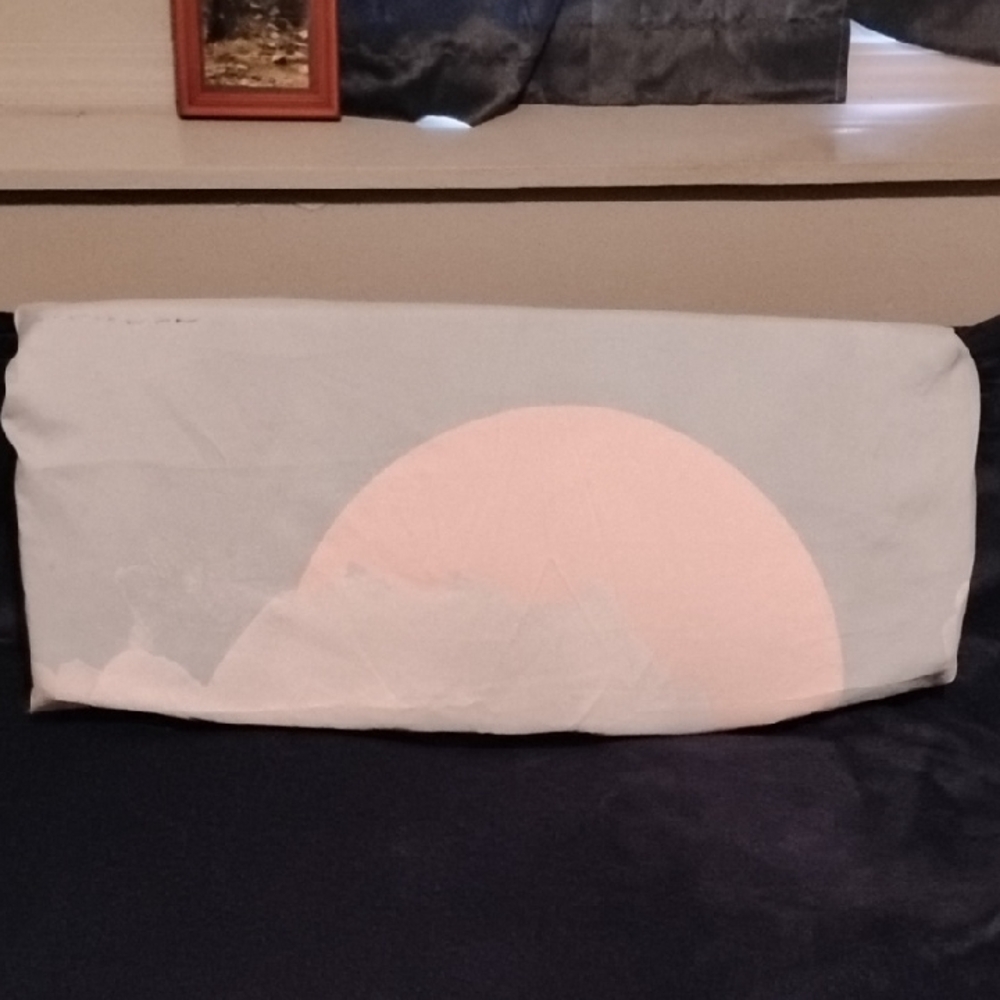 Pastel Pink and Gray Decorative Pillow
